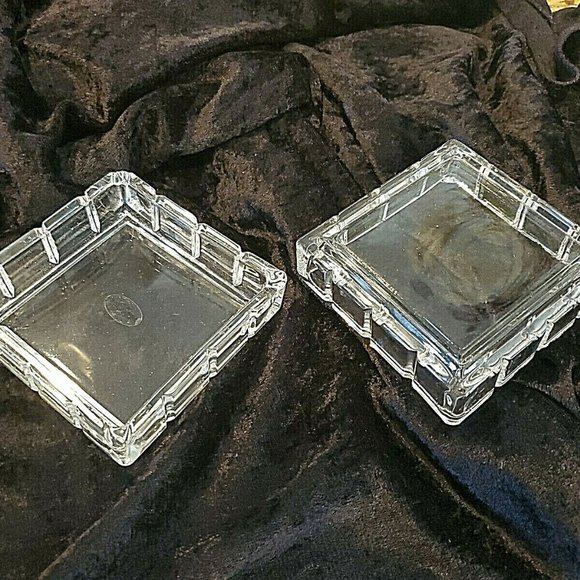 Vintage Avon 24% Lead Crystal Square Trinket Box With Lid ~ Made In France - Picture 4 of 6